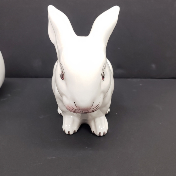 Antique COSTA Majolica Rabbit Bunny Porcelain Ceramic Farmhouse Decor EASTER - Picture 11 of 16